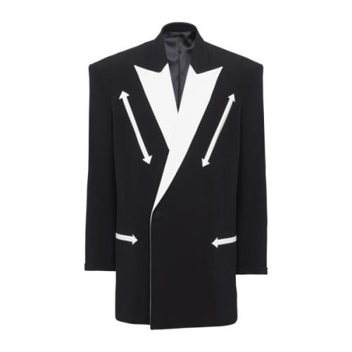 Vestlig crepe blazer