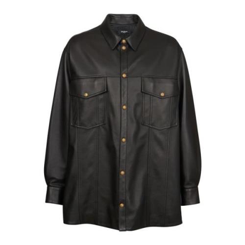 Lær overshirt