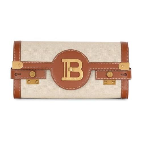 B-Buzz 23 skinn og lerret clutch veske