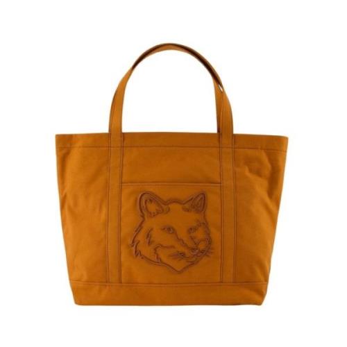 Stor Shopper Bag - Bomull - Brun