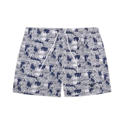 Elegant hvit polyester badeshorts