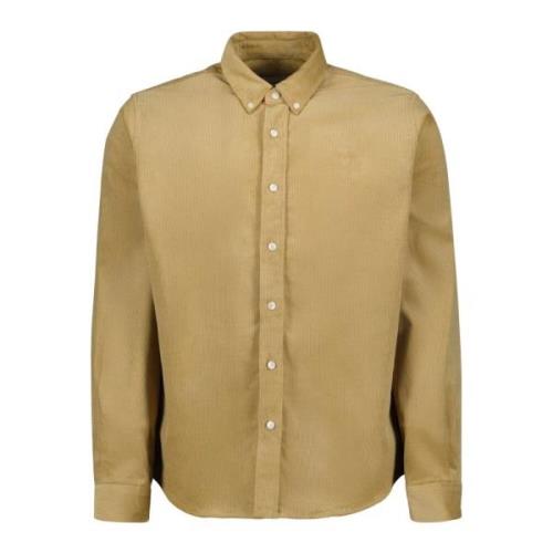 Fløyel Hjerte Skjorte Beige Corduroy