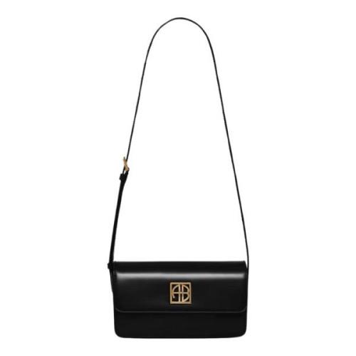 High-Shine Svart Crossbody-veske