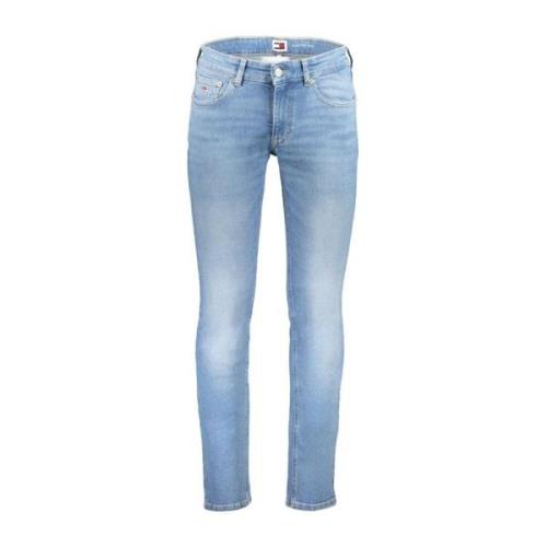 Slim Fit Bomull Vasket Jeans 5 Lommer