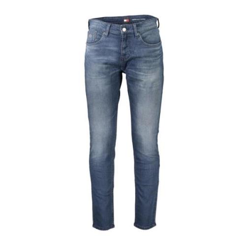 Blå Slim Tapered Bomullsjeans