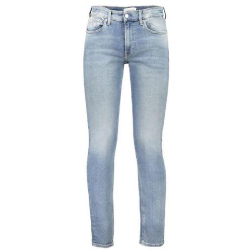 Blå Bomull Slim Taper Jeans