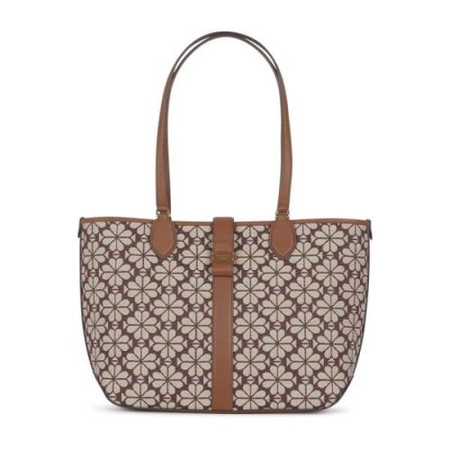 Blomster Jacquard Medium Åpen Tote Bag