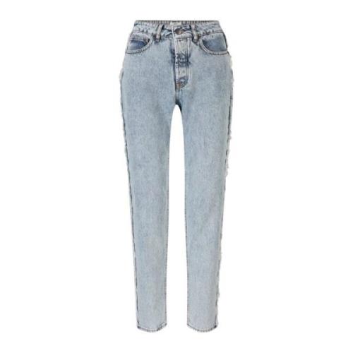 Frynse Jeans med Trendy Detaljer