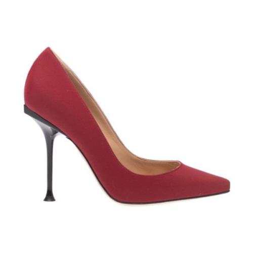 Røde spisse pumps elegant stil