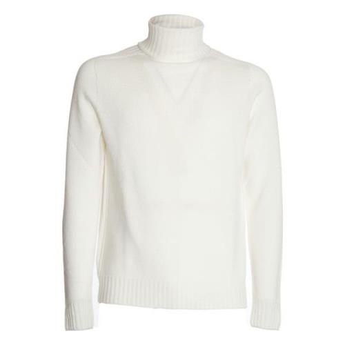 Hvit Strikket Turtleneckgenser Aw24