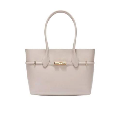 Gul Skinn Shopper med Interlocking Hardware