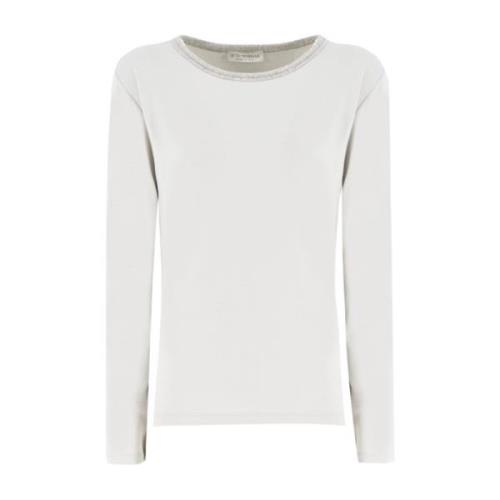 Lurex Crew Neck Strikket Skjorte