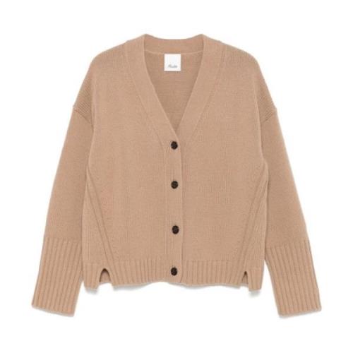 Brun Cashmere V-Hals Cardigan Genser