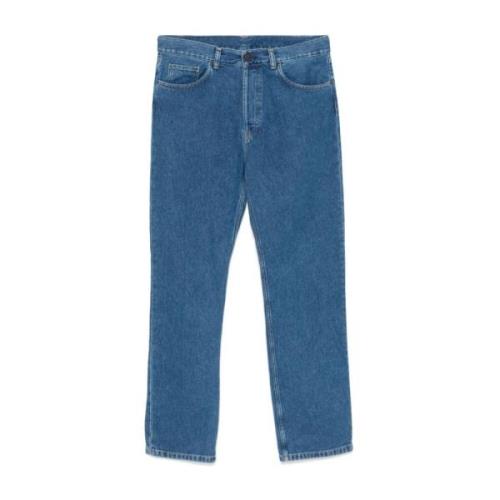 Blå Denim Jeans Klassisk Design