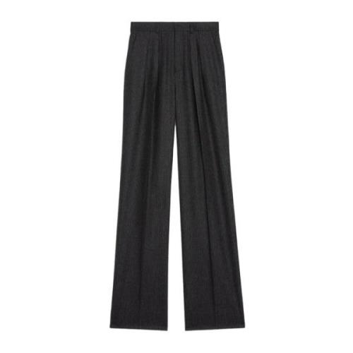 Luksuriøse Cashmere Wide Leg Bukser