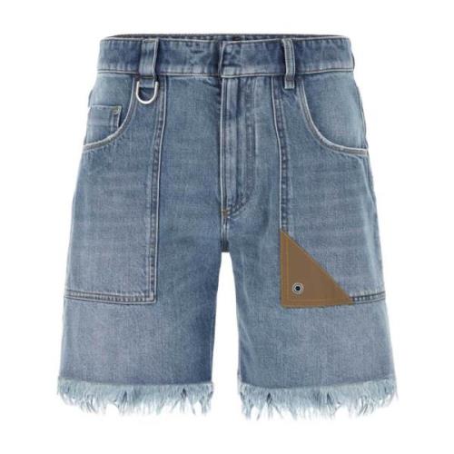 Logo Denim Shorts Hever Avslappet Stil