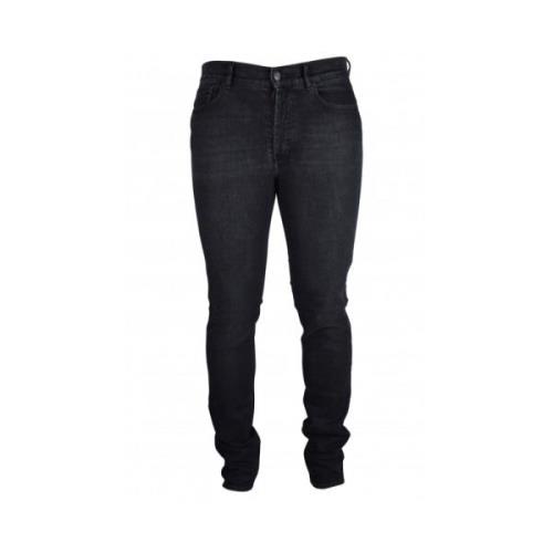 Sort Stretch Bomull Slim-Fit Jeans