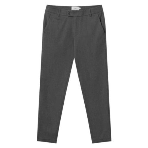 Slim Fit Chinos med Brettet Kanter