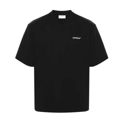 Svart Skate T-skjorte med Logo Print