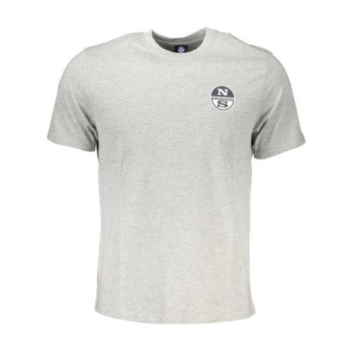 Logo Print Heather Grey T-skjorte Menn