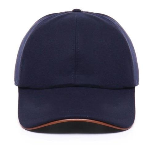 Blå Bomull Baseball Cap