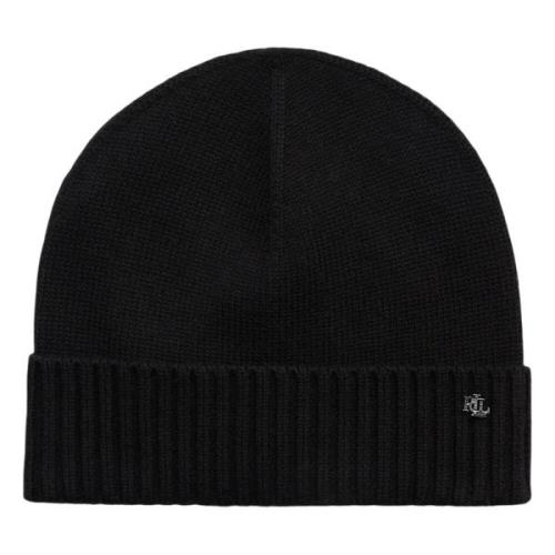 Sort Lauren By Ralph Lauren Sort Wool Blend Beanie Luer