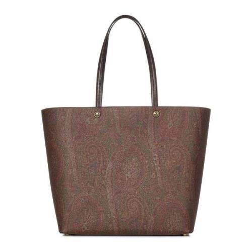 Brun Paisley Jacquard Tote Bag