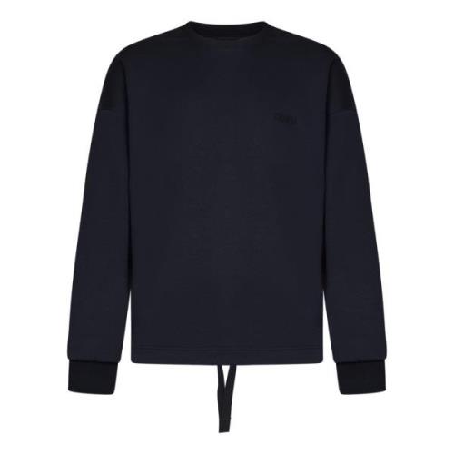 Blå Sweatshirt Aw24 Avslappet Stil