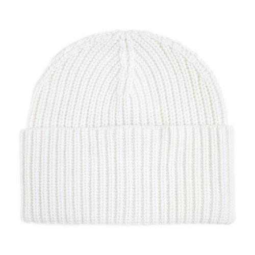 Ivory Ribbestrikket Kasjmir Beanie