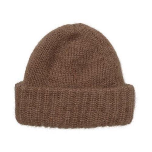 Varm Ribbestrikket Beanie - Acorn Brown