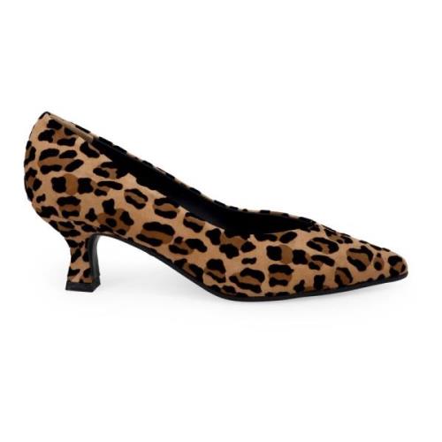 Leopardmønstret Semskede Pumps