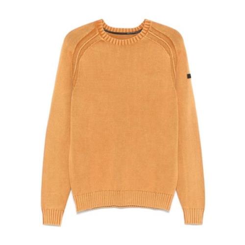 Oransje Bomull Crewneck Genser