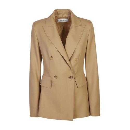 Beige Dobbeltspent Blazer Osanna Hasselnøtt