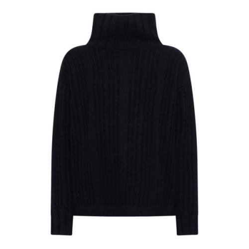 Navy Blue Mock Neck Sweater