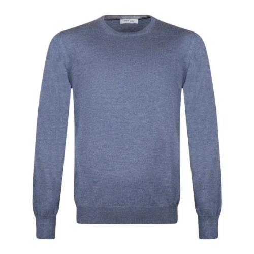 Blå Crew Neck Ullgenser