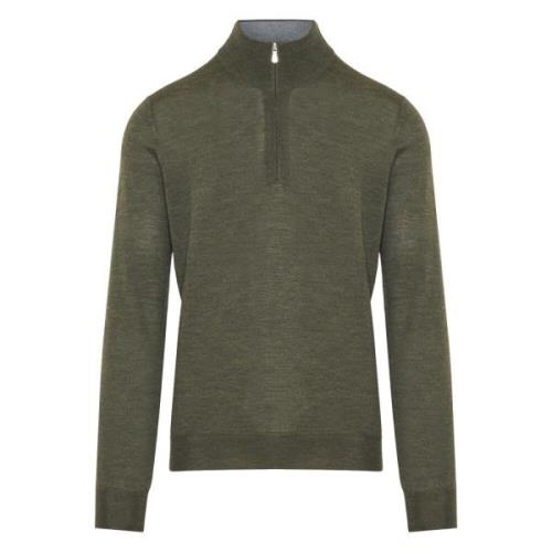 Ull Half-Zip Strikkeplagg, Italiensk Laget