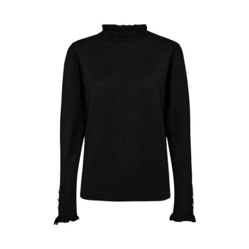 Klassisk Pullover med Feminine Detaljer