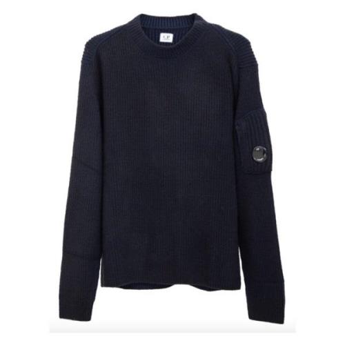 Lambswool Crewneck Sweater med Ciniglia Detalj