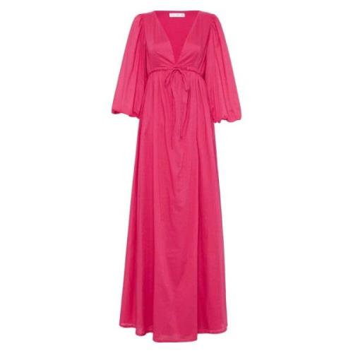 Elegant Fuchsia Maxi Kjole