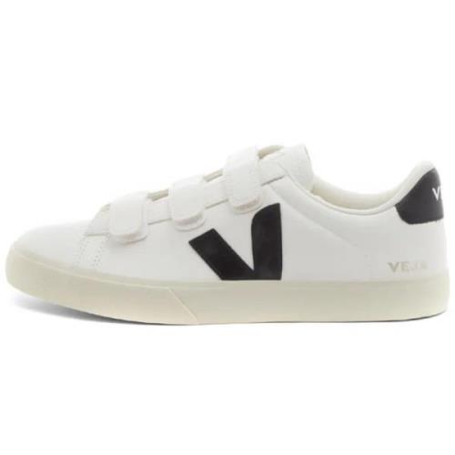 Recife Velcro Skinn Sneaker Hvit Svart