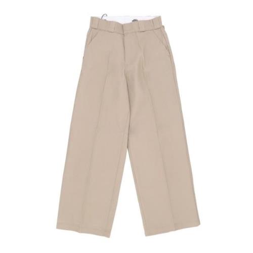 Strukturert Stoff Rec Pant i Khaki