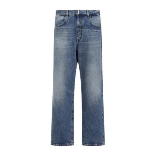 Indigo Blå Bomull Jeans Moderne Stil