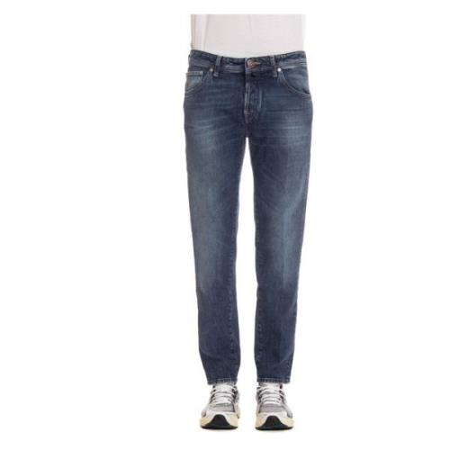 Luksus Denim Jeans med Spesiell Etikett