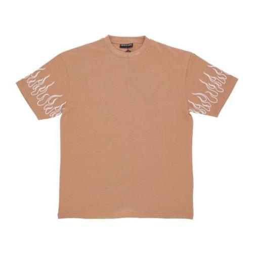 Flame Broderi Tee Terracotta T-Skjorte