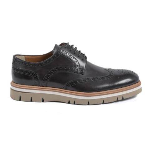 Sort Skinn Brogue Oxford Sko