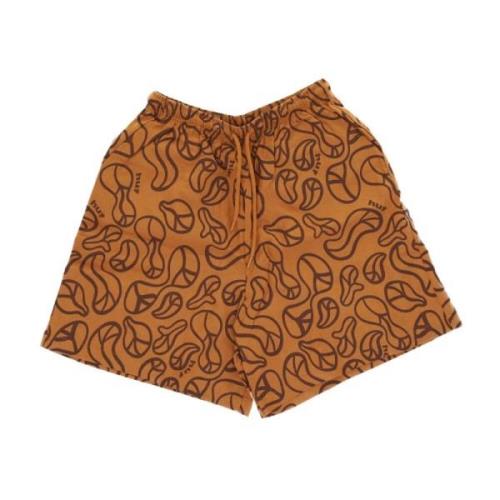 Burnt Orange Wide Short All Over Print