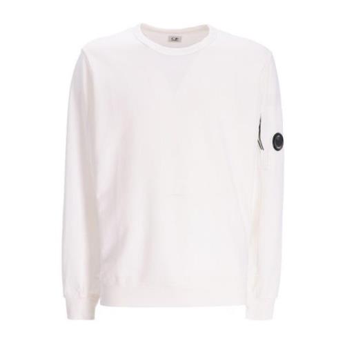 Hvit Lett Fleece Crew Neck Sweatshirt