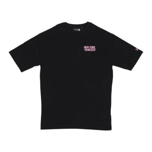 Yankees Wordmark Oversize Tee Svart/Rosa