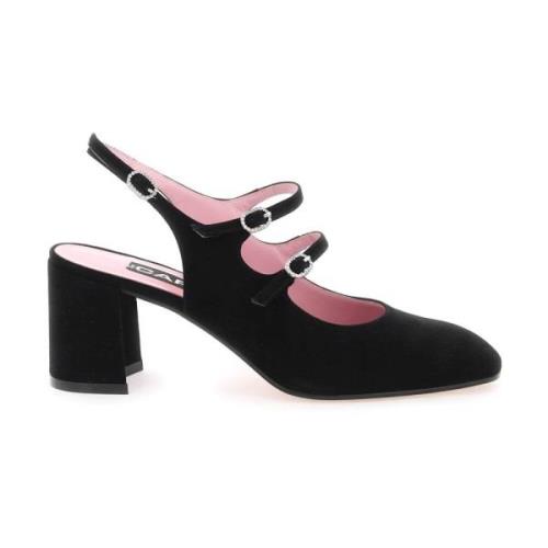 Krystallspenne Semsket Mary Jane Slingback