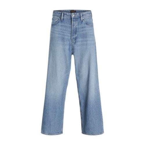 Blå Denim Baggy Drop Crotch Jeans